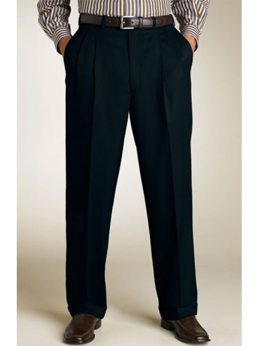 Pleated store black trousers